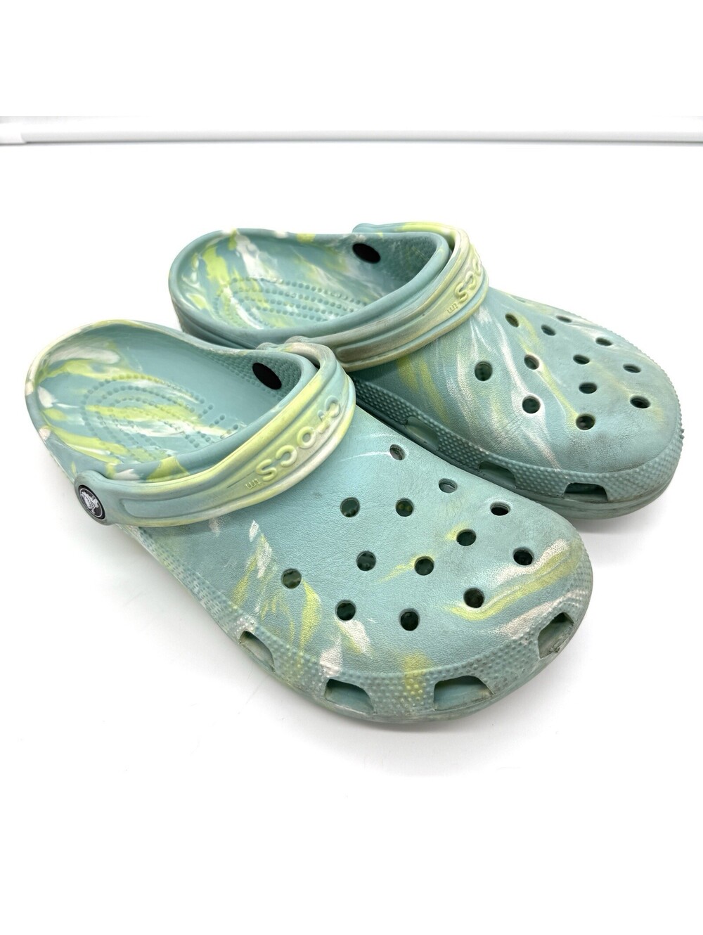 Crocs Classic Marbled Clogs W10/M8 Blue Green Slipper Summer Water Shoes Home